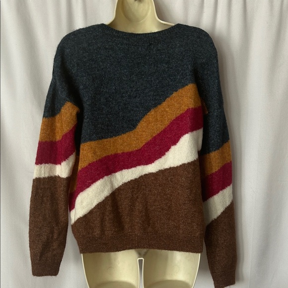 Sezane NWT Multicolor Luxurious Merino Wool Mohair Sweater Top **Size S** 🌺🌺 - Picture 2 of 7